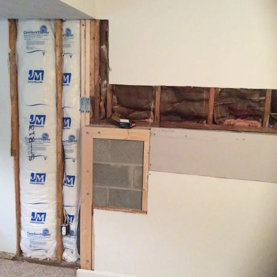 Wall insulation replacement during Structural Drying in Hunters Creek